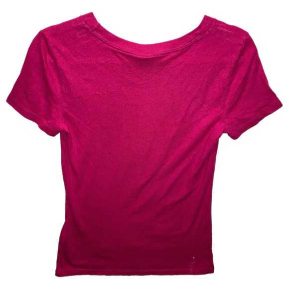 Hollister Medium Short Sleeve Graphic Heart Tee Pink/Red GUC 0847 - Picture 3 of 7